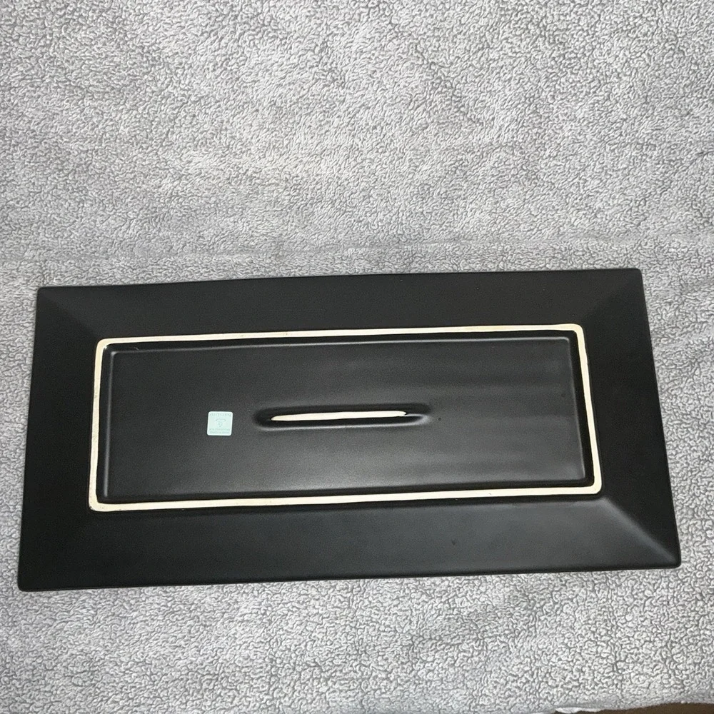 Purple PartyLite Zen Candle Garden Tray Platter Pillar Holder RETIRED‎ 16" Long - Picture 2 of 5